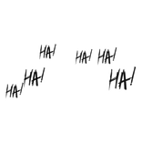 Cartoony White HaHa! Evil Laugh