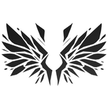 Cartoony White Shattered Wings