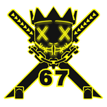 Cartoony Yellow 67 Chain Necklace Mask Combo