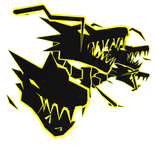 Cartoony Yellow Dragon Heads