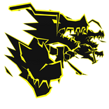 Cartoony Yellow Dragon Heads