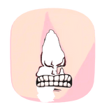 Carved Pink Pumpkin Face