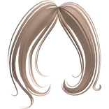 ♡ cascading wavy curly framing bangs (ash brown)