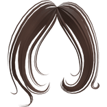 ♡ cascading wavy curly framing bangs (brown)