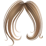 ♡ cascading wavy curly framing bangs (caramel)