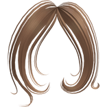 ♡ cascading wavy curly framing bangs (caramel)