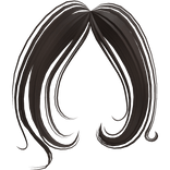 ♡ cascading wavy curly framing bangs (dark brown)