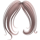 ♡ cascading wavy curly framing bangs (dusty rose)