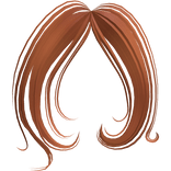 ♡ cascading wavy curly framing bangs (ginger)