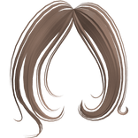 ♡ cascading wavy curly framing bangs (milktea)