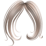 ♡ cascading wavy curly framing bangs (platinum)