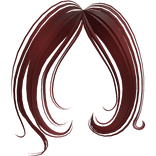 ♡ cascading wavy curly framing bangs (red)