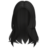 Casual It Girl Middle Parting - Black