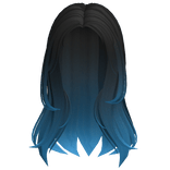 Casual It Girl Middle Parting - Black and Blue