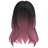 Casual It Girl Middle Parting - Black and Pink