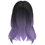 Casual It Girl Middle Parting - Black and Purple