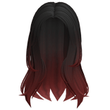 Casual It Girl Middle Parting - Black and Red