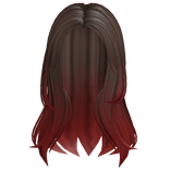 Casual It Girl Middle Parting - Brown and Red