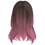 Casual It Girl Middle Parting Brown Pink