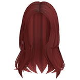 Casual It Girl Middle Parting - Red