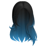 Casual It Girl Off Shoulder Hair - Black and Blue