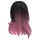 Casual It Girl Off Shoulder Hair - Black and Pink