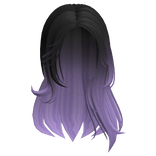 Casual It Girl Off Shoulder Hair- Black and Purple