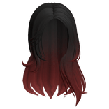 Casual It Girl Off Shoulder Hair - Black and Red