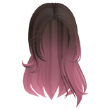 Casual It Girl Off Shoulder Hair - Brown and Pink