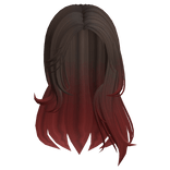 Casual It Girl Off Shoulder Hair - Brown and Red