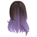 Casual It Girl Off Shoulder Hair - Brown Purple