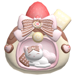 cute kawaii neapolitan sleeping kitty bed