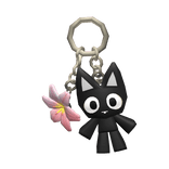 Cat & Flower Keychain