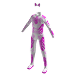 Cat ears suit pink and white 