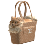 CC dog purse bag mcbling vintage 2000s creme brown