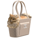 CC dog purse bag mcbling vintage 2000s creme 