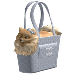 CC dog purse bag mcbling vintage 2000s metal grey