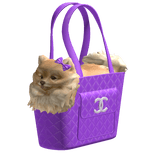 CC dog purse bag mcbling vintage 2000s purple