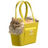 CC dog purse bag mcbling vintage 2000s yellow