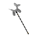 Clown Core Dog Balloon White