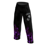 Celana Panjang Hitam Bercorak - Ungu