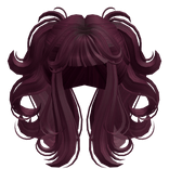 Celestial Flowy Swirly Pigtails in Cherry Red