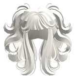 Celestial Flowy Swirly Pigtails in White