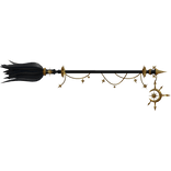 Celestial Halloween Witch Broom - Black/Gold