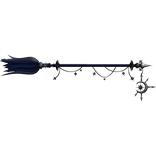 Celestial Halloween Witch Broom - Blue/Silver