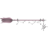 Celestial Halloween Witch Broom - Pink/Silver