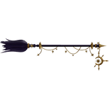 Celestial Halloween Witch Broom - Purple/Gold