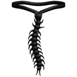 Centipede Tie W Piercings Black