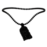 Black Bead Chain w Pendant 