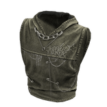 Chain Hooded Denim Tank Top (Y2k Khaki)